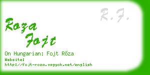 roza fojt business card