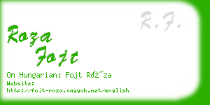 roza fojt business card